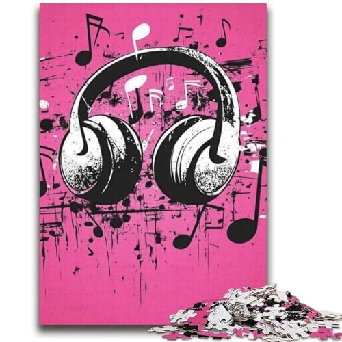 Musiksymbol-Kopfhörer-Puzzles für Teenager, 2000 Puzzles, anspruchsvolles Spiel und Familienspiel, ganze Familie (70x100cm) von AADSAZA