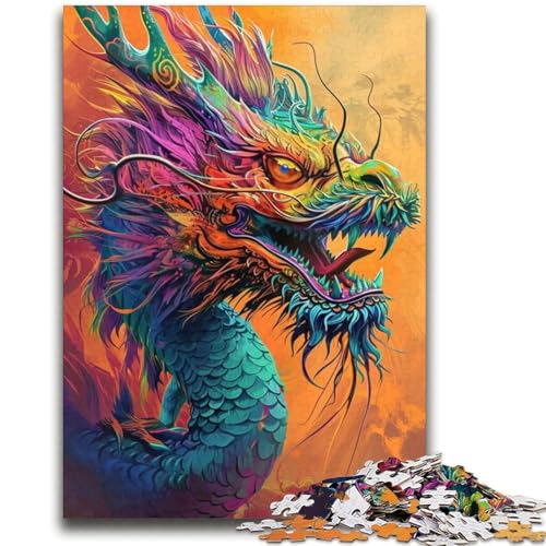 Mysteriöser Drache, 2000 Teile Puzzle für Erwachsene und Jugendliche, Spielzeug, Lernspiele, Stressabbau, tolle Geschenke und Spielzeuge (70x100cm) von AADSAZA