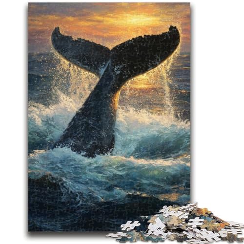 Mysteriöser Wal, 1000 Teile Puzzle für Erwachsene und Jugendliche, anspruchsvoll zu vervollständigen, Aber lustiges und humorvolles Lernspiel zum Geburtstag (38x26cm) von AADSAZA