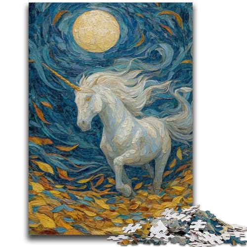 Mysteriöses Einhorn-Puzzle mit 1000 Teilen für Erwachsene, Geschenk, Denkspiel, Wanddekoration, einzigartige Geburtstags (38x26cm) von AADSAZA