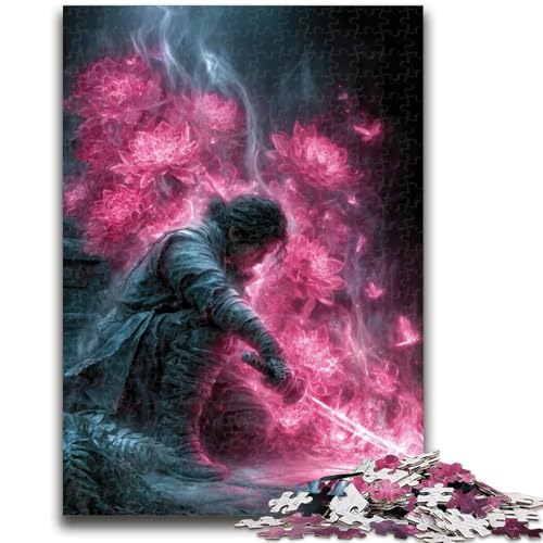 Mysteriöses Ninja-Samurai-Puzzle mit 1000 Teilen für Erwachsene, Geschenk, Denkspiel, Wanddekoration, einzigartige Geburtstags (50x75cm) von AADSAZA