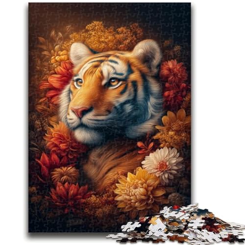 Mysteriöses Tiger-Puzzle mit 1000 Teilen für Teenager, Denkspiel, Wanddekoration, einzigartige Geburtstags (38x26cm) von AADSAZA