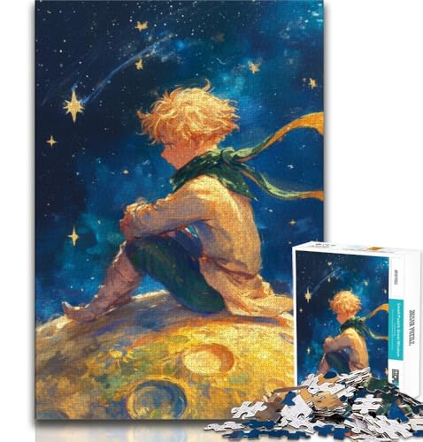 Nachthimmel, Der Kleine Prinz, Puzzle 1000 Teile, für Teenager, Geschenke, entspannendes intellektuelles Lernspielzeug, Geburtstagsgeschenk, Geschenke, Wandkunst (38x26cm) von AADSAZA