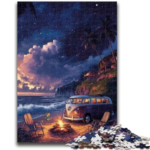 Nachthimmel-Auto-Puzzle, 1000 Teile, für Teenager, anspruchsvolles Spiel und Familienspiel, Wanddekoration, einzigartige Geburtstags (50x75cm) von AADSAZA