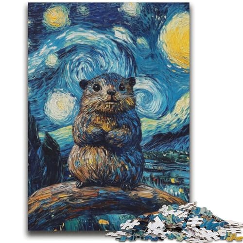 Nachthimmel-Otter-Puzzle für Teenager, 2000 Teile, Lernspielzeug, ganze Familie (70x100cm) von AADSAZA