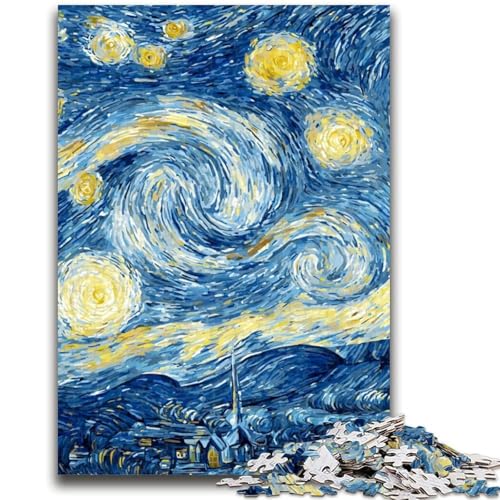 Nachthimmel-Puzzle von Van Gogh für Teenager, 1000 Teile, Lernspielzeug, ganze Familie (38x26cm) von AADSAZA