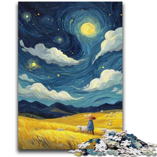 Nachthimmel-Puzzles für Teenager, dekomprimierendes intellektuelles Lernspielzeug, geeignet als Schreibtischdekoration (70x100cm) von AADSAZA