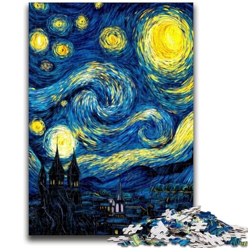Nachthimmel-Stadtbild-Puzzle 1000 Teile für Teenager, Denkspiel, Wanddekoration, einzigartige Geburtstags (50x75cm) von AADSAZA