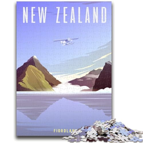 Neuseeland-Puzzle für Erwachsene, 1000 Teile, anspruchsvolles Spiel und Familienspiel, ganze Familie (38x26cm) von AADSAZA
