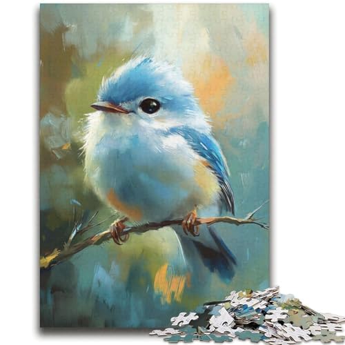 Niedliches Puzzle mit 2000 Teilen „Kleiner Blauer Vogel“ für Teenager, Lernspiele, Heimdekoration, Geschenk für die ganze Familie (70x100cm) von AADSAZA