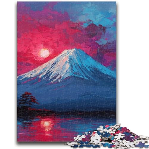 Ölgemälde-Puzzles mit dem Berg Fuji für Teenager, 1000 Puzzles, Lernspiele, Wanddekoration, einzigartige Geburtstags (38x26cm) von AADSAZA