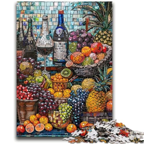 Obstladen-Puzzle für Teenager, 1000 Teile, anspruchsvolles Spiel und Familienspiel mit vollständig ineinandergreifenden, zufällig geformten Teilen (38x26cm) von AADSAZA