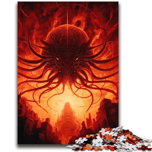 Oktopus-Monster-Puzzle für Teenager, 2000 Teile, Stressabbau, schwierige Herausforderung, geeignet als Schreibtischdekoration (70x100cm) von AADSAZA