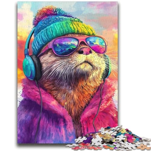 Otter hört Musik, 2000-teiliges Puzzle für Erwachsene und Jugendliche, anspruchsvoll zu vervollständigen, Aber unterhaltsam und humorvoll, einzigartige Heimdekoration und Geschenke (70x100cm) von AADSAZA