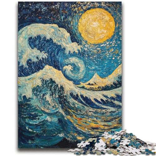 Ozeanwellen-Puzzles für Teenager, 2000 Puzzles, Spielzeug, Lernspiele, Stressabbau, geeignet als Schreibtischdekoration (70x100cm) von AADSAZA