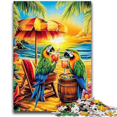 Papagei im Urlaub, Puzzle für Erwachsene, 1000 Puzzles, anspruchsvolles Spiel, Geschenke, ganze Familie (50x75cm) von AADSAZA