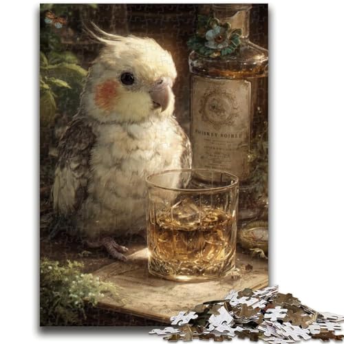 Papagei trinkt EIN Getränk, 1000-teiliges Puzzle für Teenager, Geschenke, Lernspiel, Herausforderungsspielzeug, einzigartige Heimdekoration und Geschenke (38x26cm) von AADSAZA