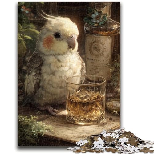 Papagei trinkt EIN Getränk, 1000-teiliges Puzzle für Teenager, Geschenke, Lernspiel, Herausforderungsspielzeug, einzigartige Heimdekoration und Geschenke (50x75cm) von AADSAZA