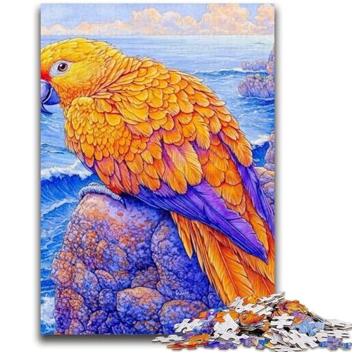 Papageien-Puzzle für Teenager, 1000 Teile, Dekomprimierendes intellektuelles Lernspielzeug, Geburtstagsgeschenk, Geschenke, Wandkunst (38x26cm) von AADSAZA