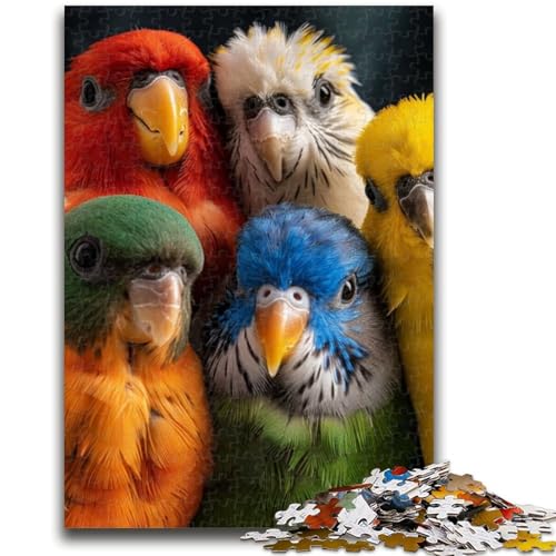 Papageien-Puzzle mit 1000 Teilen für Erwachsene und Jugendliche, Spielzeug, Lernspiele, Stressabbau, Wunschliste mit Weihnachtsmann (38x26cm) von AADSAZA