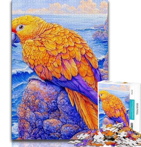 Papageien-Puzzles für Erwachsene und Jugendliche, anspruchsvoll zu vervollständigen, Aber EIN lustiges und humorvolles Geburtstagsgeschenk, Geschenke, Wandkunst (38x26cm) von AADSAZA