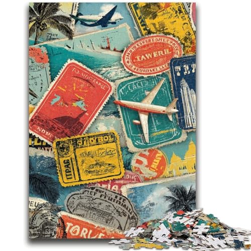 Paris-Collage-Puzzles für Teenager, 1000 Puzzles, Spielzeug, Lernspiele, Stressabbau, geeignet als Schreibtischdekoration (38x26cm) von AADSAZA