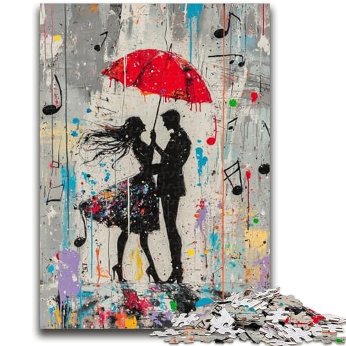 Pariser Tänzer-Graffiti-Puzzle 1000 Teile für Teenager-Geschenke, Spielzeug, Lernspiele, Stressabbau, tolle Geschenke und Spielzeuge (50x75cm) von AADSAZA
