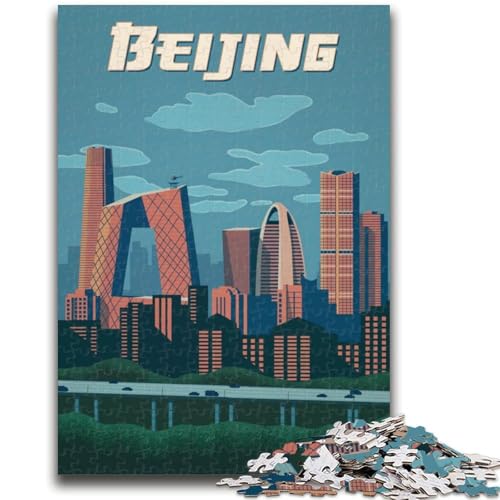 Peking 1000-teiliges Puzzle für Erwachsene und Jugendliche, Quizspiel, Wanddekoration, einzigartige Geburtstags (50x75cm) von AADSAZA