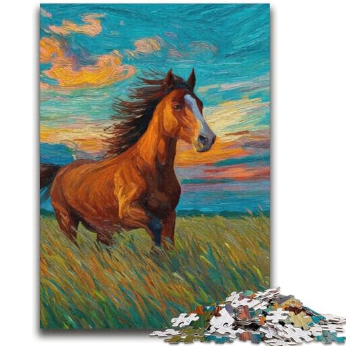 Pferde auf der Wiese, Puzzle, 2000 Teile, für Teenager, anspruchsvolles Spiel und Familienspiel, Wanddekoration, einzigartige Geburtstags (70x100cm) von AADSAZA