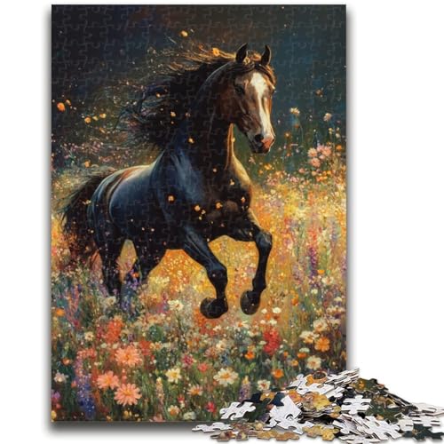 Pferdepuzzle für Erwachsene und Jugendliche, anspruchsvolles Spiel und Familienspiel, ganze Familie (38x26cm) von AADSAZA