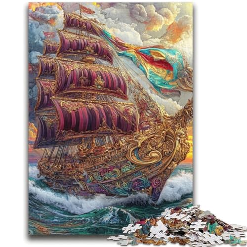 Piratenschiff-Puzzle 2000 Teile für Teenager-Geschenke, Spielzeug, Lernspiele, Stressabbau, tolle Geschenke und Spielzeuge (70x100cm) von AADSAZA