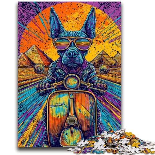 Pop-Art-Anubis-Puzzle für Teenager, 1000 Teile, dekomprimierendes intellektuelles Lernspielzeug, tolle Geschenke und Spielzeuge (38x26cm) von AADSAZA