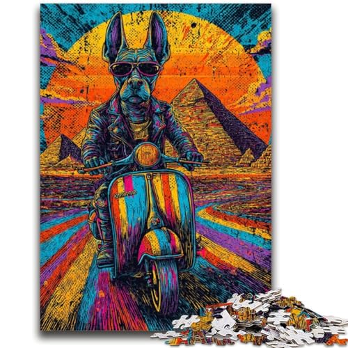 Pop-Art-Anubis-Puzzle für Teenager, 1000 Teile, dekomprimierendes intellektuelles Lernspielzeug, tolle Geschenke und Spielzeuge (50x75cm) von AADSAZA