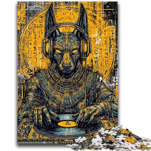 Pop-Art-Anubis-Puzzle mit 1000 Teilen für Teenager, anspruchsvolles Spiel und Familienspiel, Wanddekoration, einzigartige Geburtstags (38x26cm) von AADSAZA