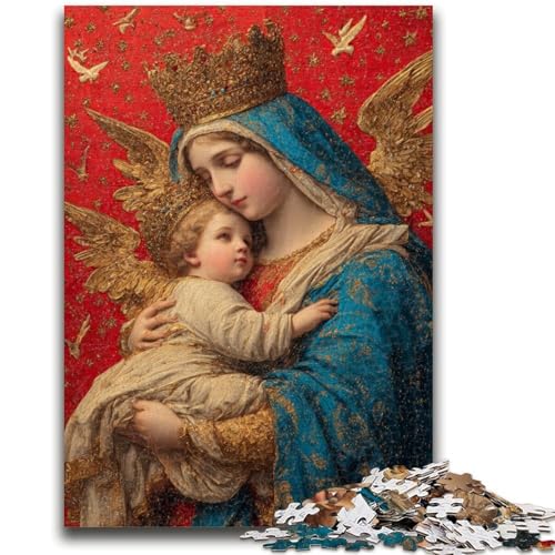 Porträt von Maria, der Mutter, Puzzle 1000 Teile für Teenager, Geschenke, Spielzeug, Lernspiele, Stressabbau, tolle Geschenke und Spielzeuge (50x75cm) von AADSAZA