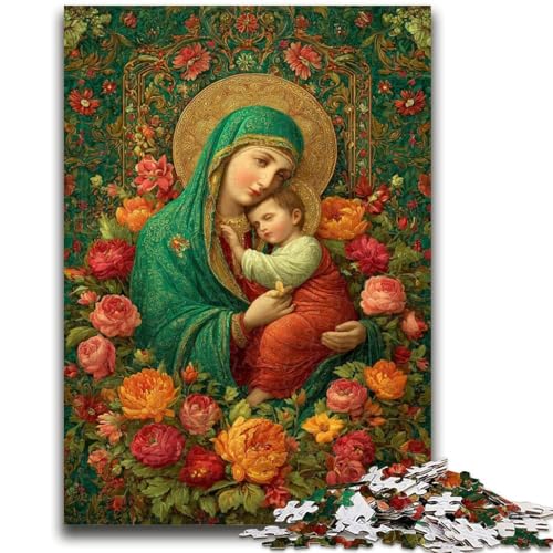 Porträt von Maria, der Mutter, Puzzle für Erwachsene, 1000 Teile, anspruchsvolles Spiel und Familienspiel, Wanddekoration, einzigartige Geburtstags (38x26cm) von AADSAZA