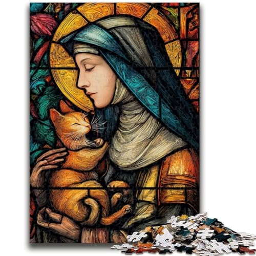 Porträt von Maria, der Mutter Puzzles für Erwachsene und Jugendliche, 1000 Teile Hilft dem Gehirn, süchtig machendes Spielzeug zu trainieren und Geduld zu fördern EIN Kunstwerk (38x26cm) von AADSAZA