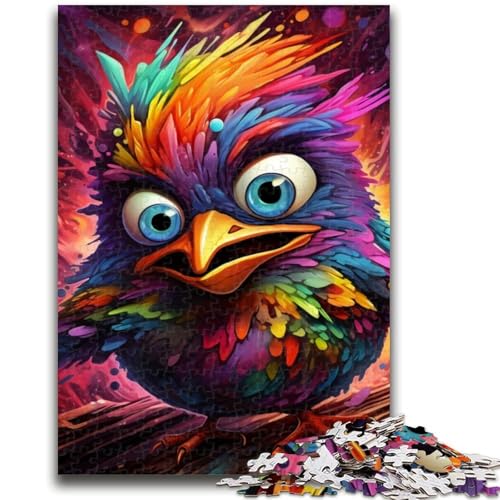 Psychedelic Chick Puzzle für Erwachsene, 1000 Teile, schwierig, Lernspielzeug, Familienspiele mit passendem Poster und Quizblatt (50x75cm) von AADSAZA