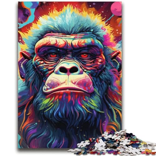 Psychedelic Monkey 2000-teiliges Puzzle für Erwachsene und Jugendliche, Spielzeug, Lernspiele, stressabbauende Wanddekoration (70x100cm) von AADSAZA