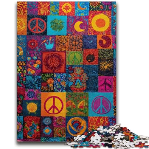 Psychedelic Things 1000-teiliges Puzzle für Erwachsene und Jugendliche, anspruchsvolles Spielgeschenk, ganze Familie (38x26cm) von AADSAZA