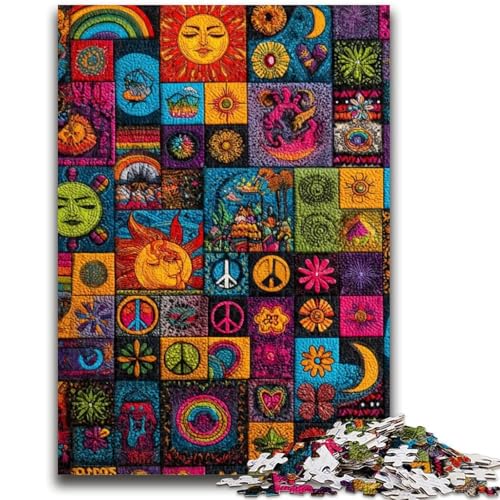 Psychedelic Things Puzzle für Teenager, 1000 Teile, anspruchsvolles Spielgeschenk, ganze Familie (38x26cm) von AADSAZA