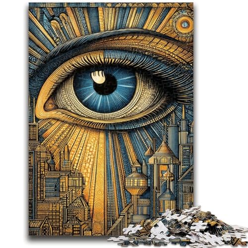 Psychedelische Augen-Puzzles für Teenager, 1000 Puzzles, Spielzeug, Lernspiele, Stressabbau, geeignet als Schreibtischdekoration (38x26cm) von AADSAZA