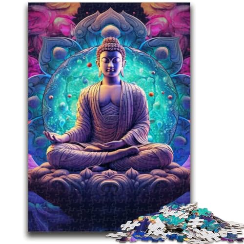 Psychedelische Buddha-Puzzles für Teenager, 1000-teiliges Puzzle, lustige Spiele, jedes Teil ist einzigartig – anspruchsvolles Familienspiel (38x26cm) von AADSAZA