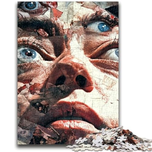Psychedelische Kunst-Puzzles 1000 Teile für Erwachsene und Jugendliche, Spielzeug, Lernspiele, Stressabbau, tolle Geschenke und Spielzeuge (38x26cm) von AADSAZA