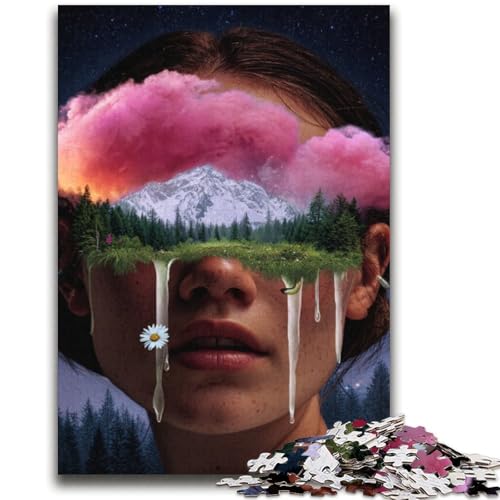 Psychedelische Kunstpuzzles für Teenager, 2000-teiliges Puzzle, Denkspiel, Wanddekoration, einzigartige Geburtstags (70x100cm) von AADSAZA