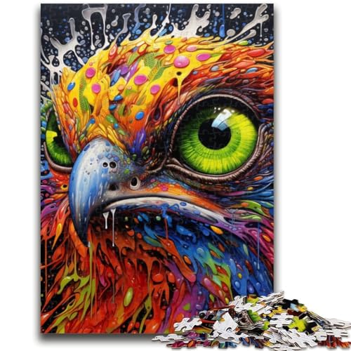 Psychedelische Vogeladler-Puzzles für Teenager, 1000 Puzzles, Spielzeug, Lernspiele, Stressabbau, geeignet als Schreibtischdekoration (38x26cm) von AADSAZA