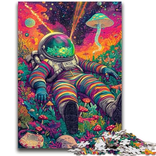 Psychedelischer Astronaut, 1000-teiliges Puzzle für Erwachsene und Jugendliche, Spielzeug, Lernspiele, Stressabbau, geeignet als Schreibtischdekoration (50x75cm) von AADSAZA