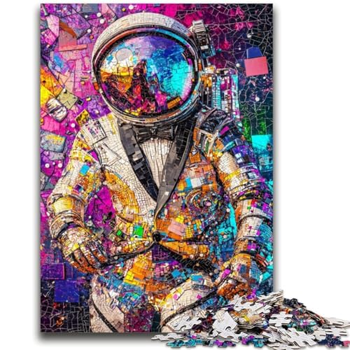 Psychedelischer Astronaut, 1000-teiliges Puzzle für Erwachsene und Jugendliche, Spielzeug, Lernspiele, stressabbauende Wanddekoration (38x26cm) von AADSAZA