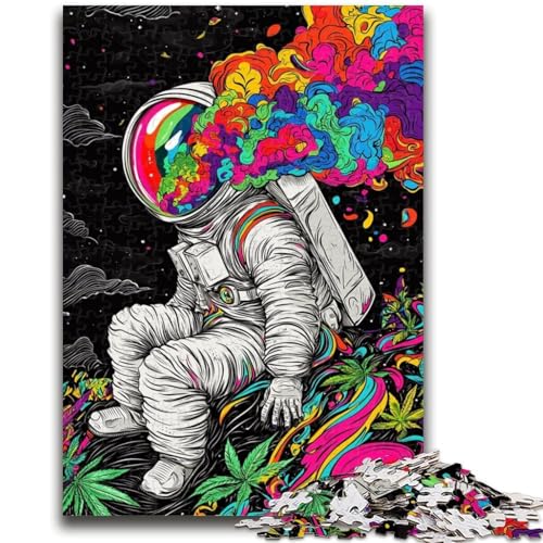 Psychedelischer Astronaut, 1000-teiliges Puzzle für Erwachsene und Jugendliche, Spielzeug, Lernspiele, stressabbauende Wanddekoration (38x26cm) von AADSAZA