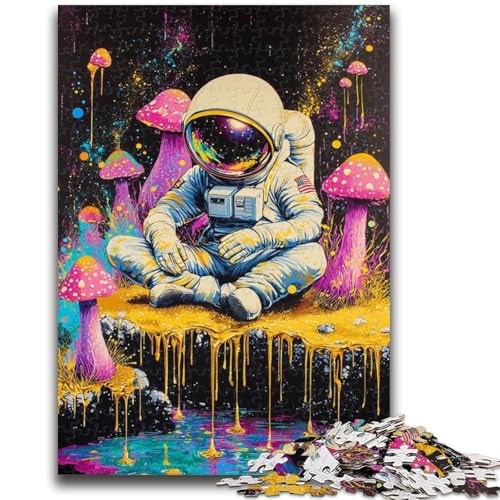 Psychedelischer Astronaut, 1000-teiliges Puzzle für Teenager, Geschenke, Lernspiel, Herausforderungsspielzeug, einzigartige Heimdekoration und Geschenke (38x26cm) von AADSAZA